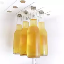 Bottle Loft, Magnetic Bottle Hangers/Holder For Beer and Beverages, Bottleloft magnetic bottle storage fridge strips