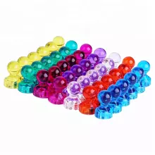 Push Pin Plastic Magnets, 60 Pack Assorted Color Strong Magnetic Push Pins, Perfect Magnets for Map and Calend